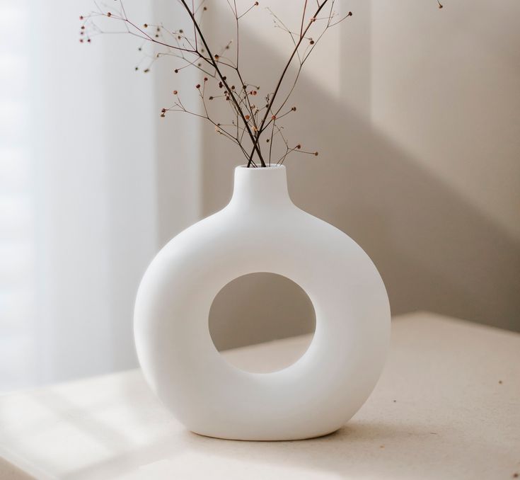 Ovalo Modern Donut Ceramic Vases