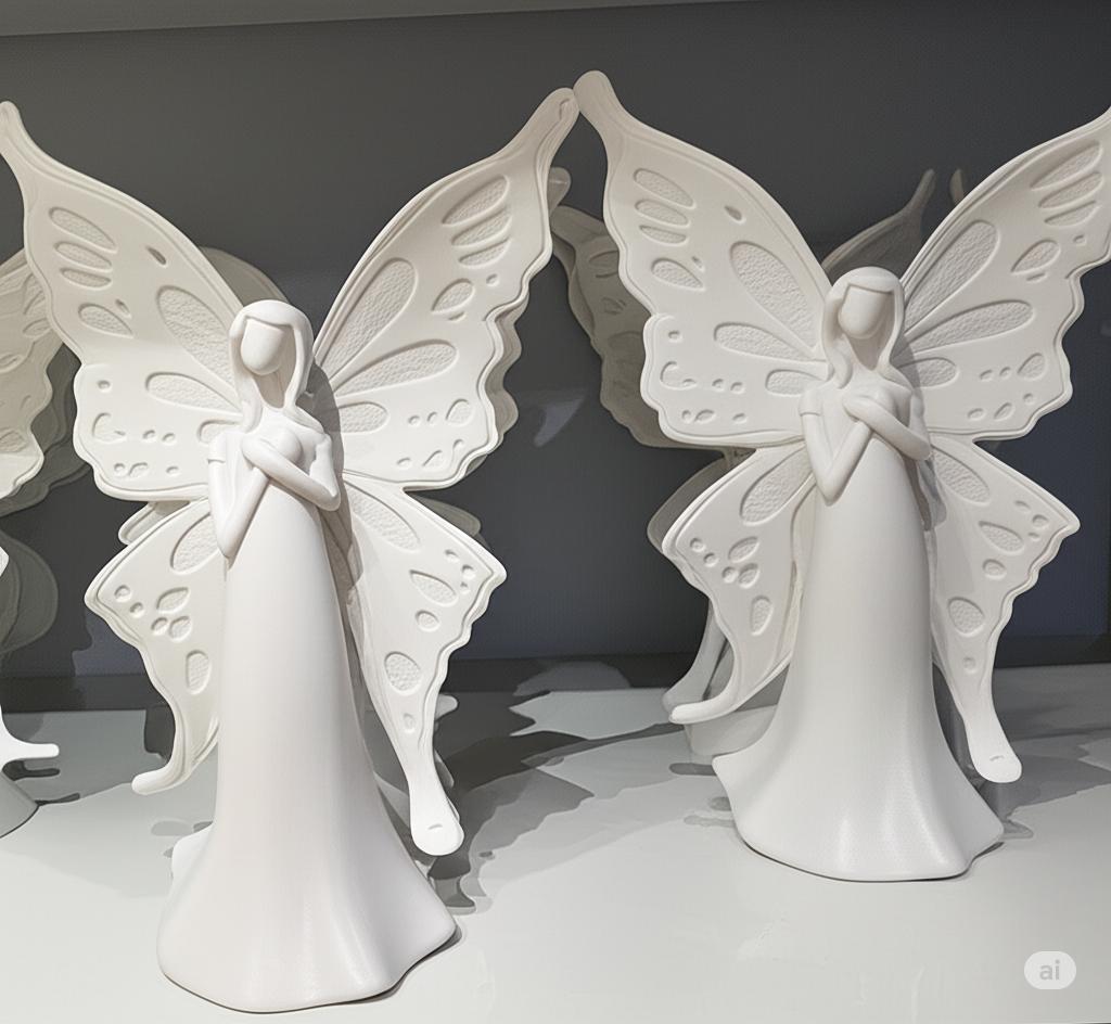 White Butterfly ANgel Figurines_Artistic Decor