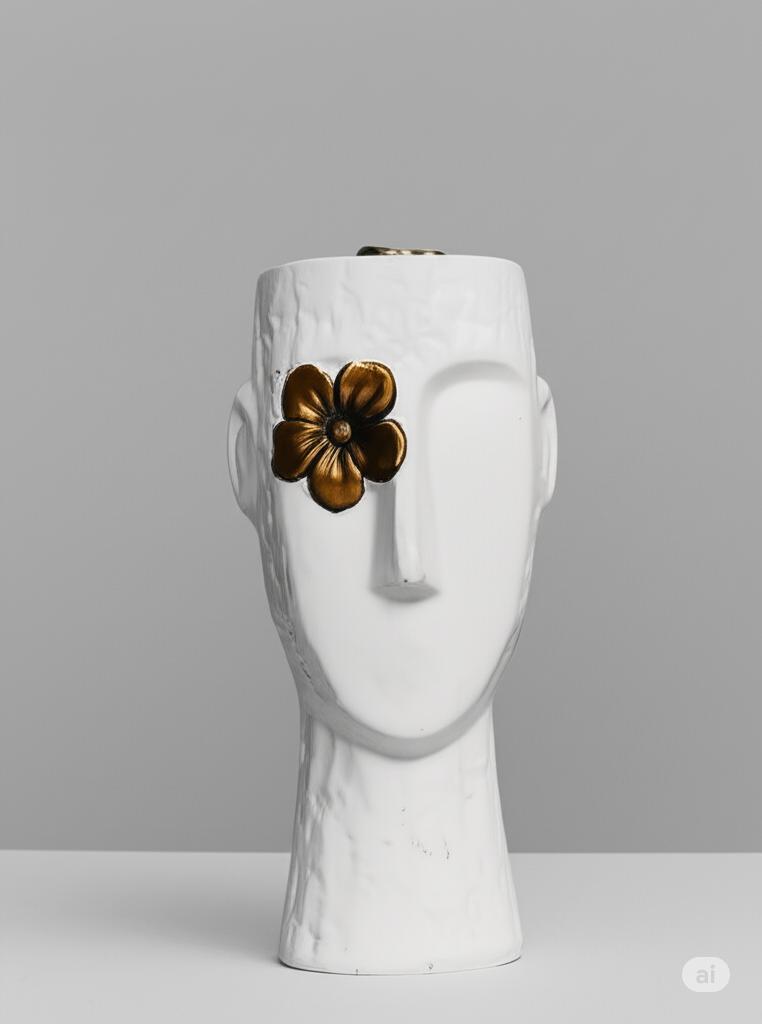 Flower Eyed Ceramic Vase_Table Decor