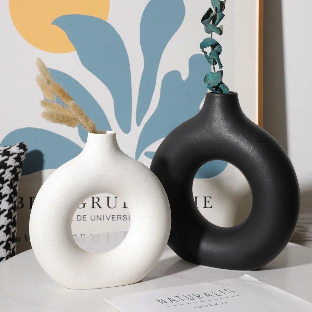 Ovalo Modern Donut Ceramic Vases