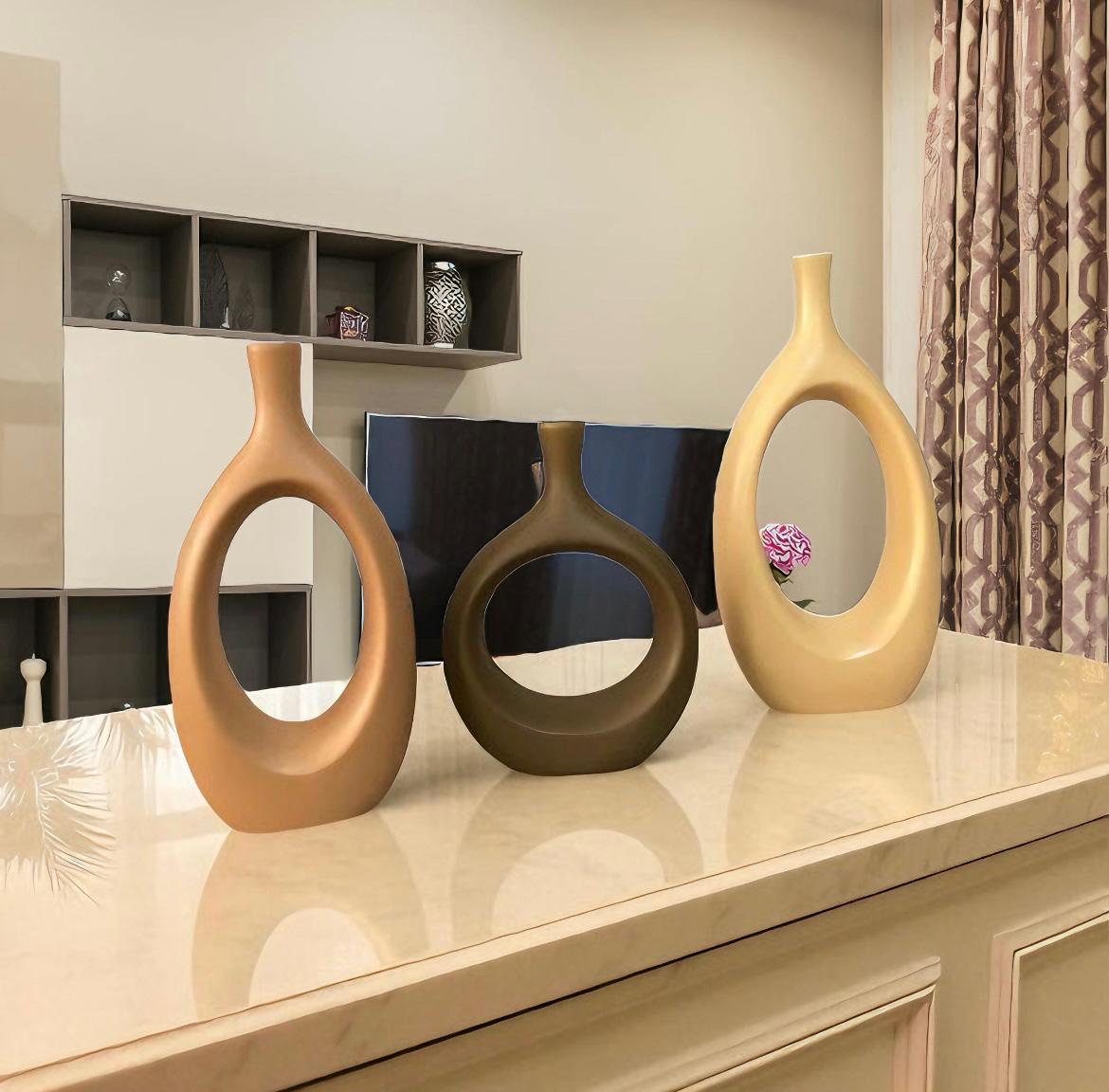 Hollow Ring shaped Vases