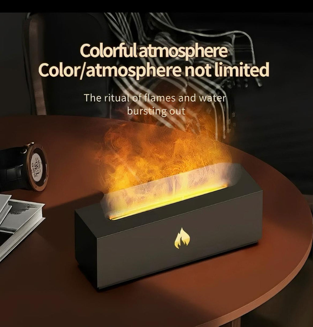 Black Flame Ultrasonic Aroma Humidifier_ Get free essential oil