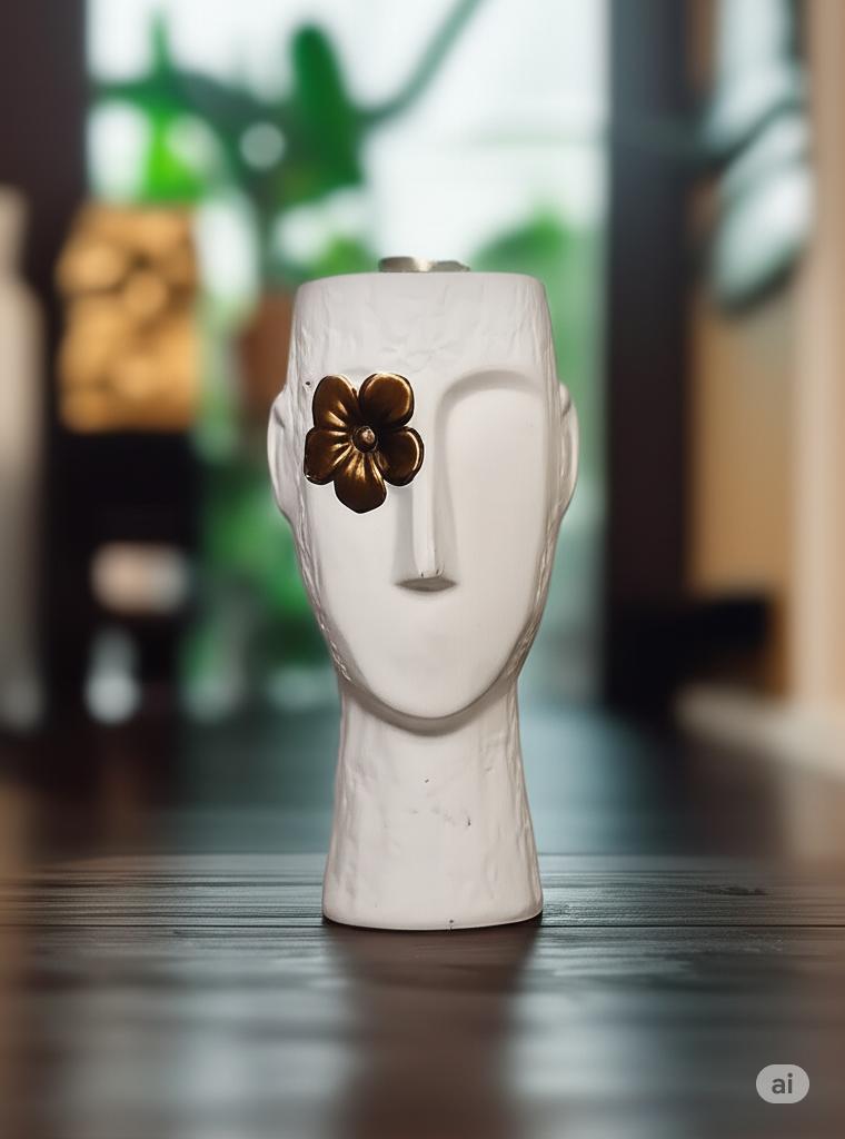 Flower Eyed Ceramic Vase_Table Decor
