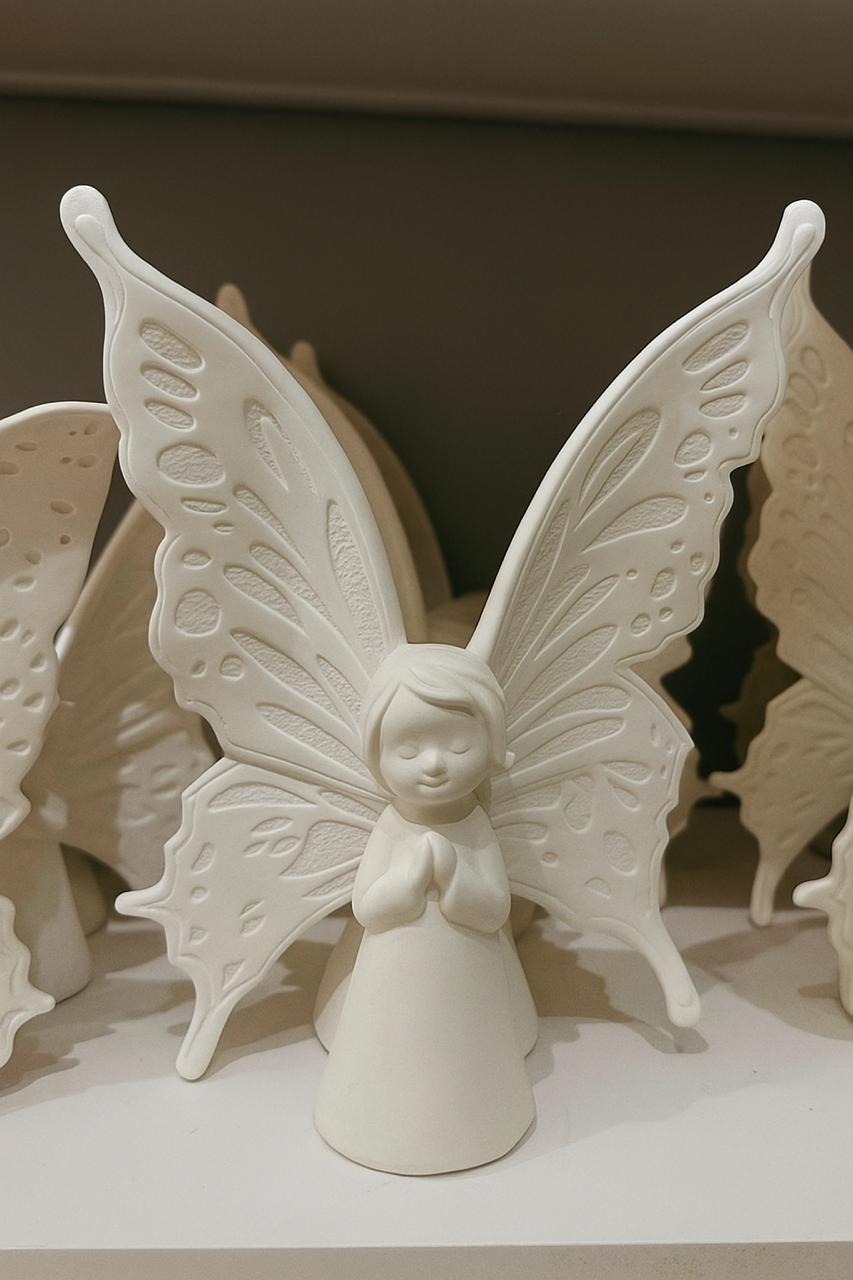 White Butterfly ANgel Figurines_Artistic Decor