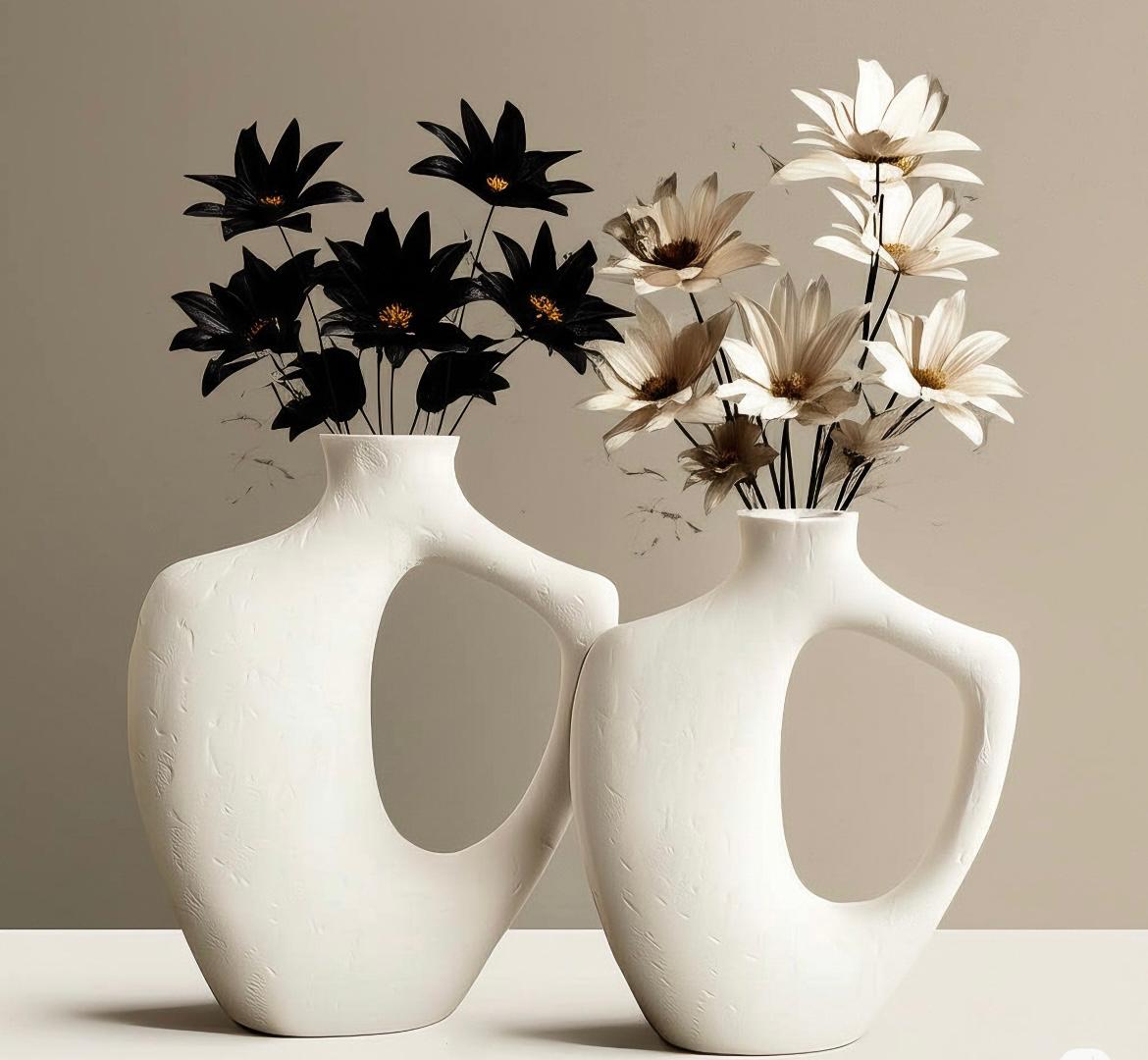 Earthy Ornate Ceramic Vase