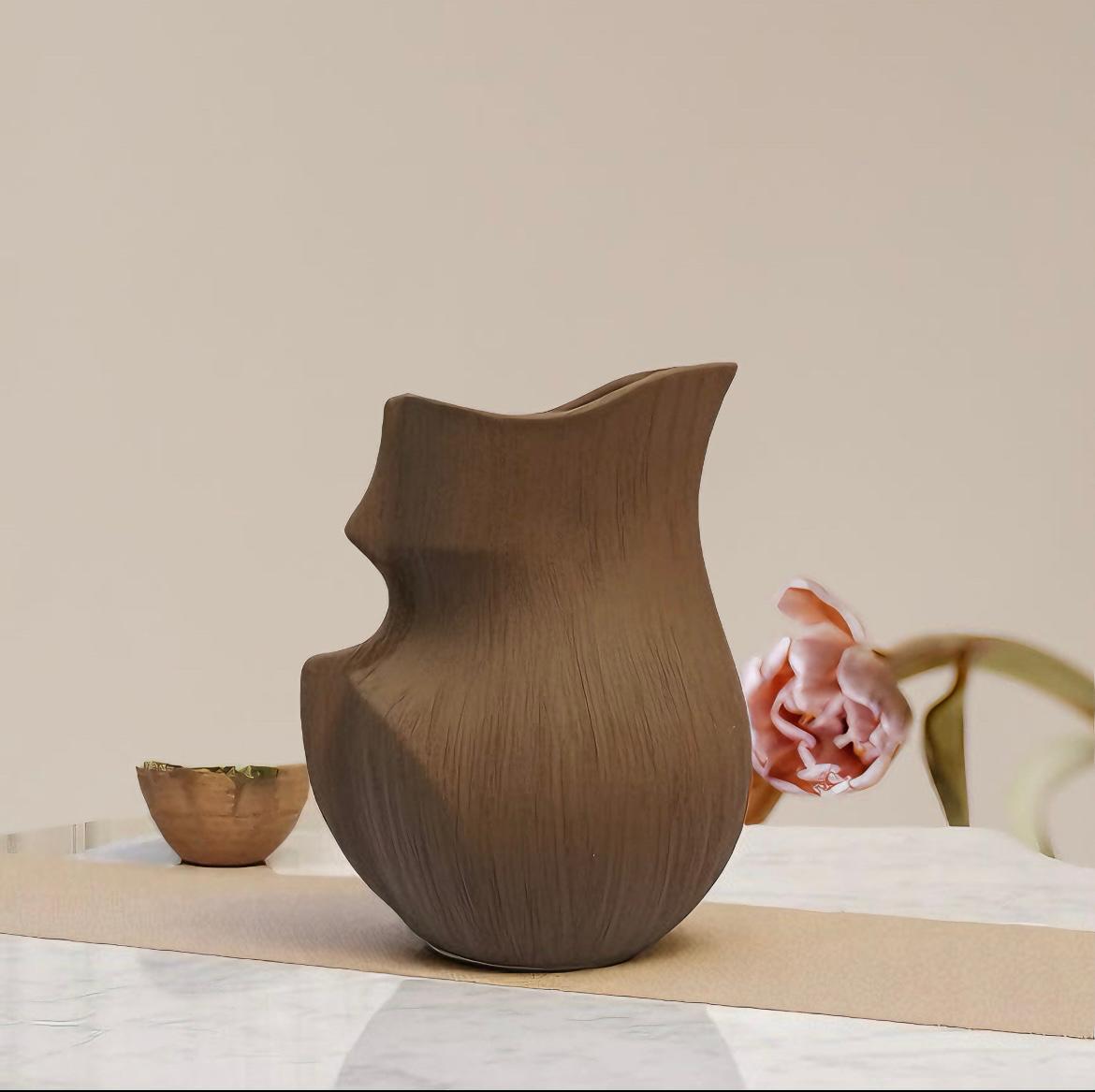 Luxury Nordic Earthy Ceramic Vase