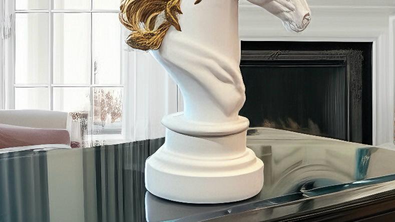 Knight Chess Horse Head Statue