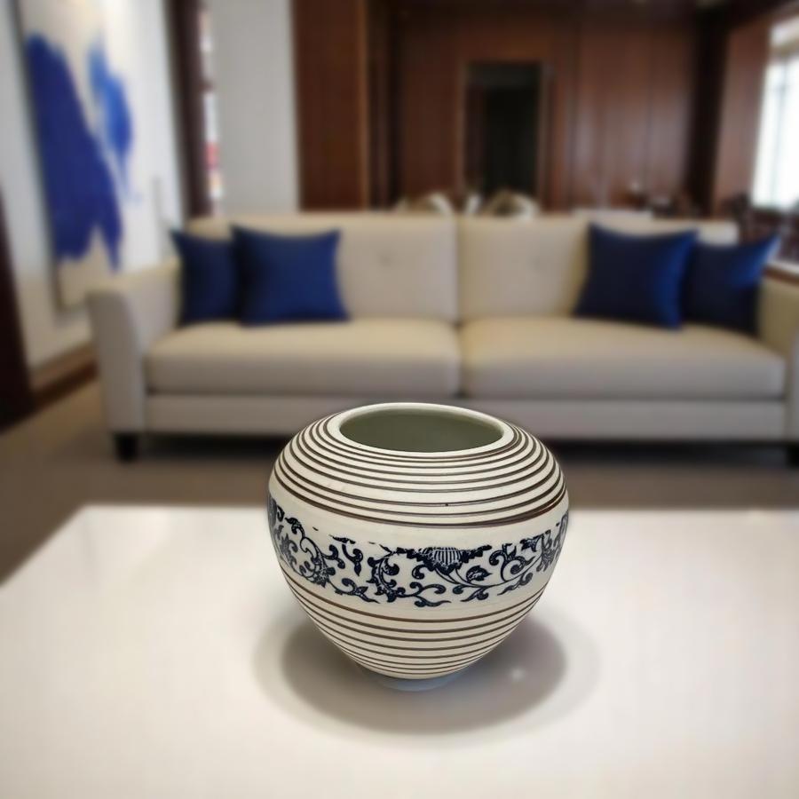 Indigo Lined Ceramic Vases