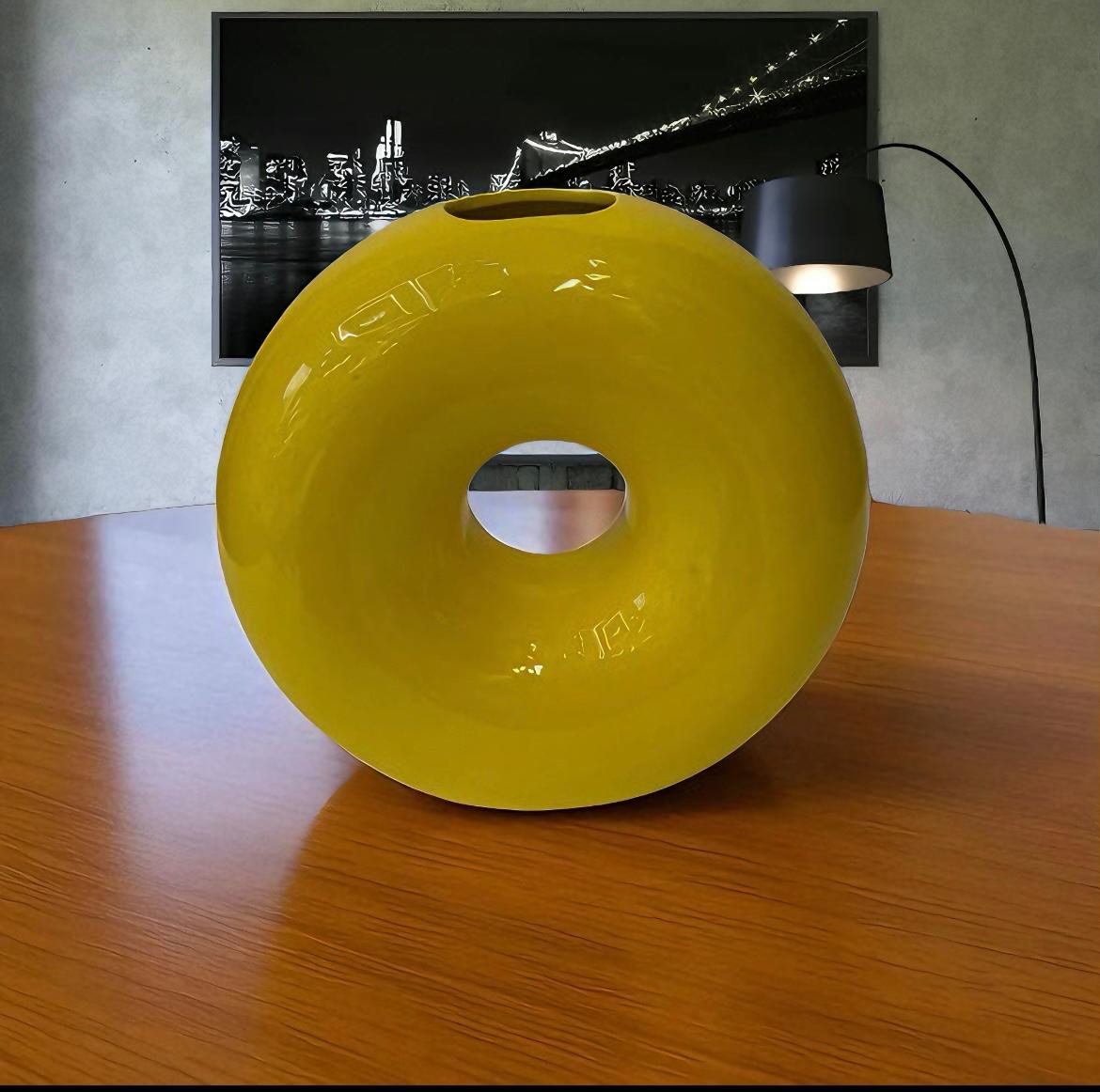 Modern Minimalist Ceramic Donut Vase