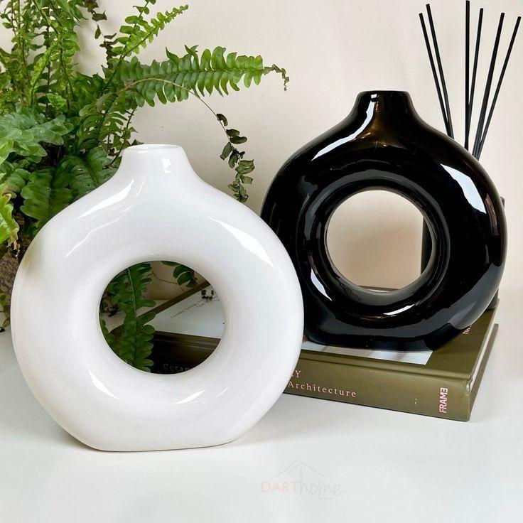 Ovalo Modern Donut Ceramic Vases
