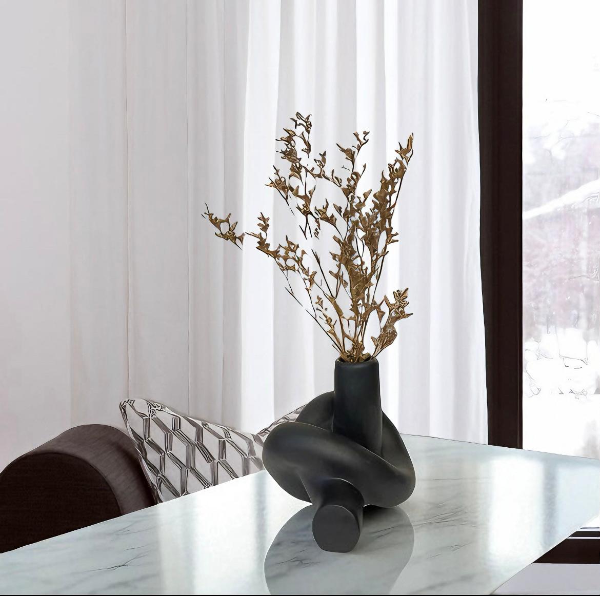 Elegant Contemprary Ceramic Knot Vase