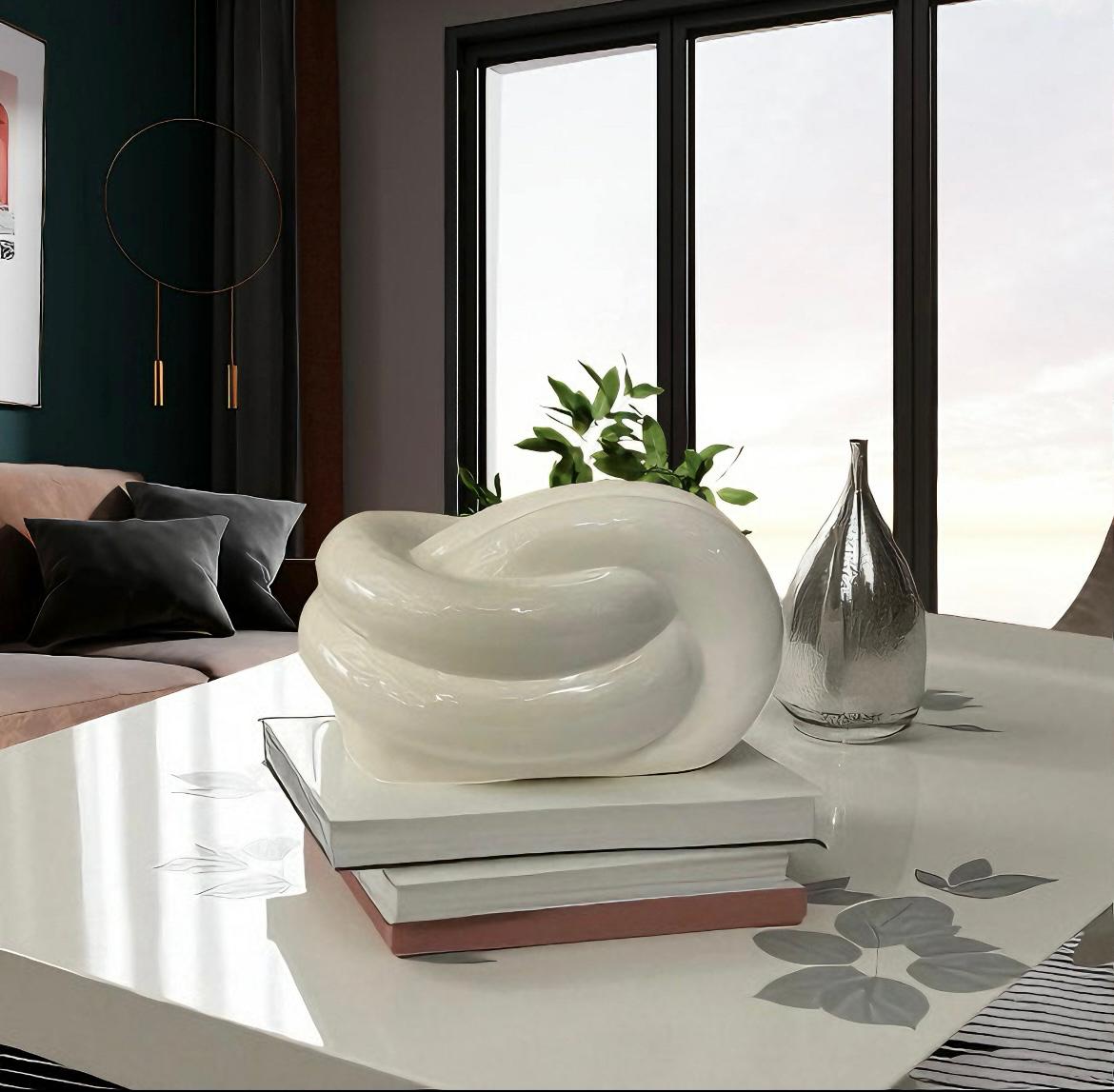 Puffed Knot Ceramic Tissue Box