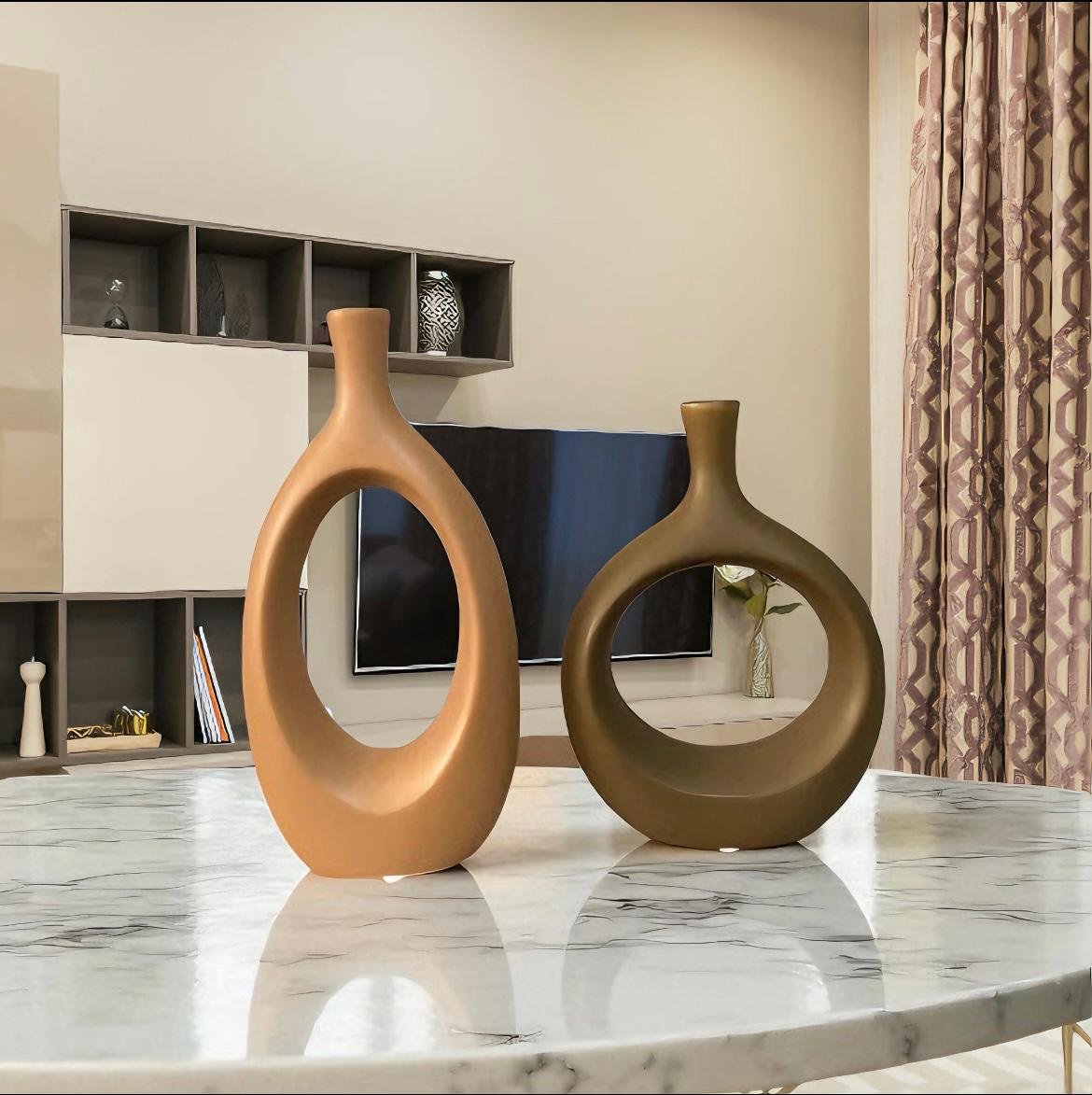 Hollow Ring shaped Vases