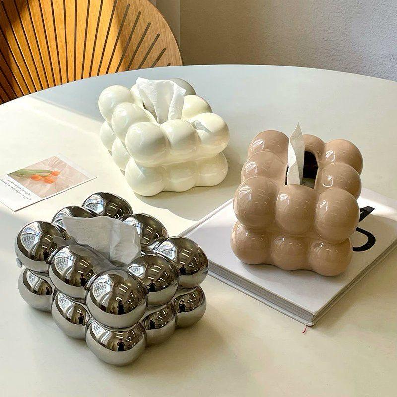 Modern Cloud Ceramic Tissue Box