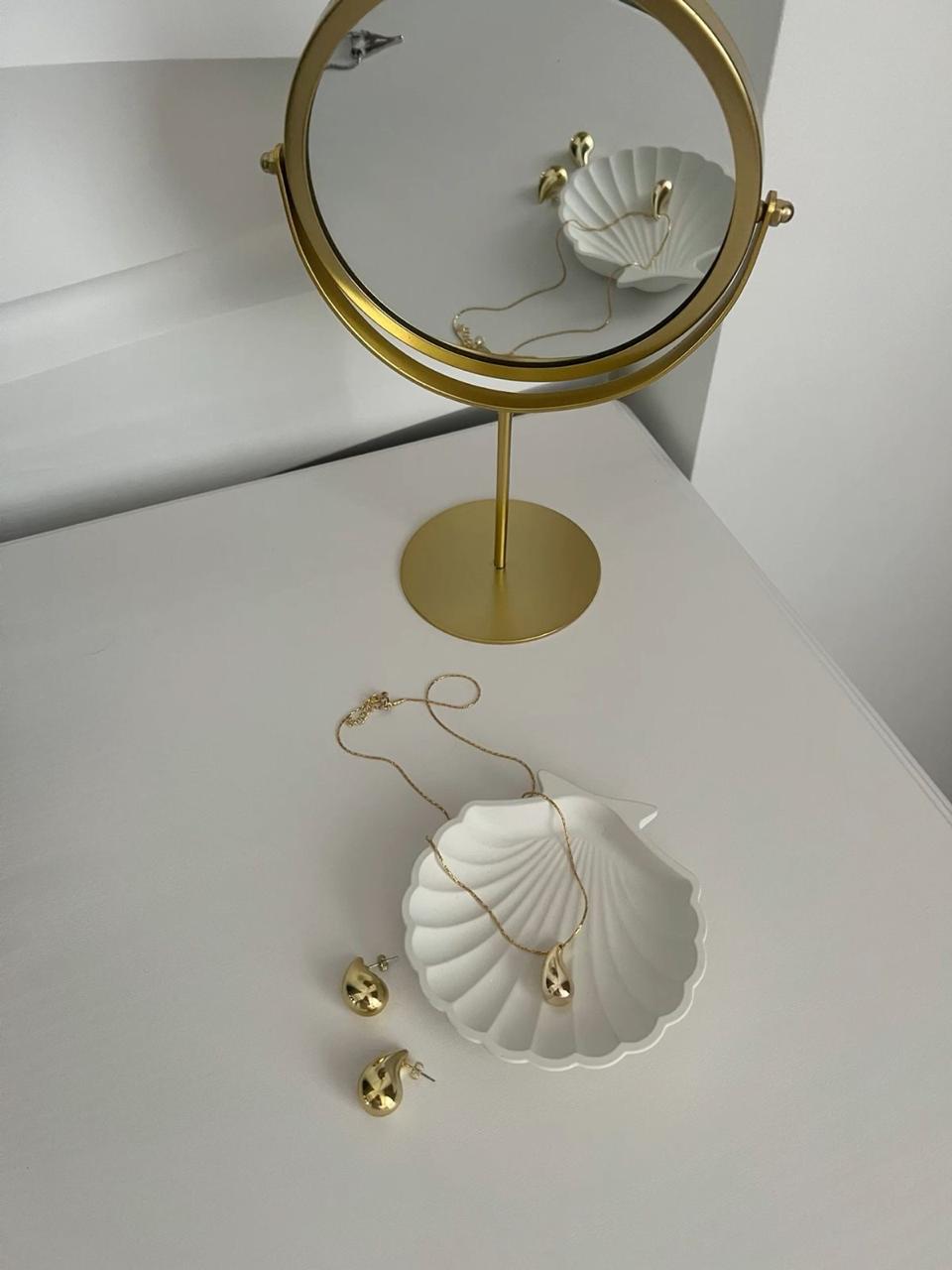 Luxury Golden Round Table Mirror