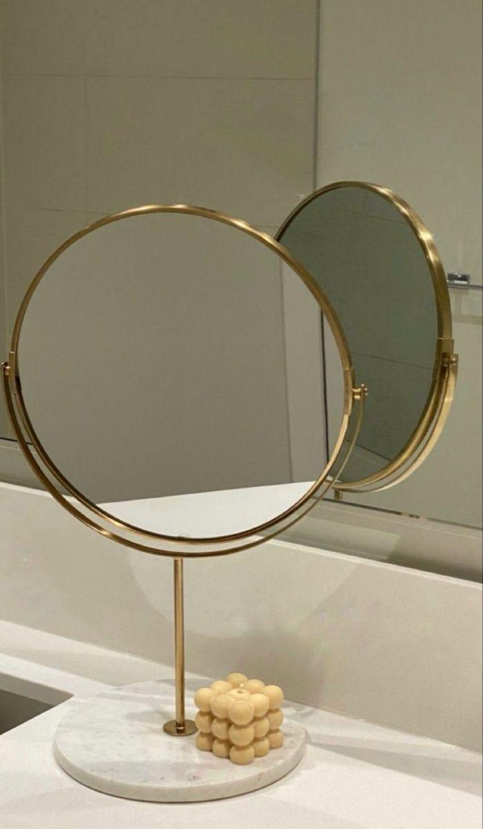 Luxury Golden Round Table Mirror