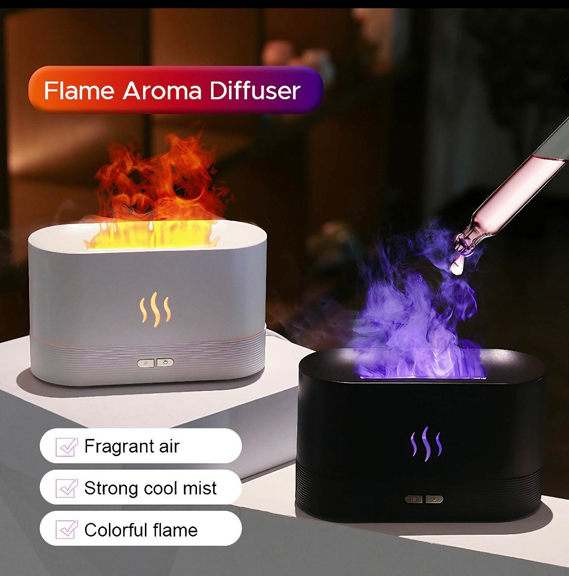 Electric Flame Diffuser Humidifier_Aromatherapy ( get free essential oil)