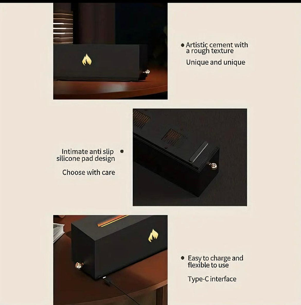 Black Flame Ultrasonic Aroma Humidifier_ Get free essential oil